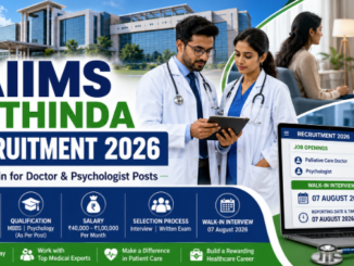 AIIMS Bathinda Recruitment 2026 walk-in notification for Doctor and Psychologist posts with salary details