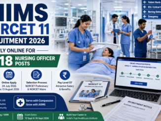 AIIMS NORCET 11 Recruitment 2026 notification for 2,218 Nursing Officer vacancies across India