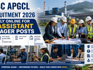 APSC Assistant Manager APGCL Recruitment 2026 notification for 35 engineering and HR vacancies