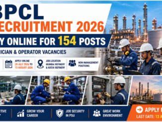 BPCL Recruitment 2026 banner showing refinery technicians and operator recruitment notification