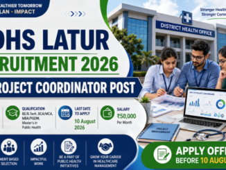 DDHS Latur Project Coordinator Recruitment 2026 notification for one contractual healthcare post.