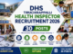 DHS Tiruchirappalli Health Inspector Recruitment 2026 banner for 30 contractual vacancies