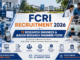 FCRI Recruitment 2026 banner for Research Engineer and Junior Research Engineer vacancies