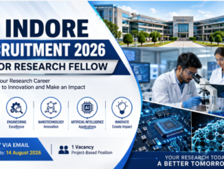 IIT Indore Junior Research Fellow Recruitment 2026 notification for one project-based research post.