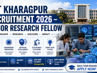 IIT Kharagpur Junior Research Fellow Recruitment 2026 notification for one engineering research post.