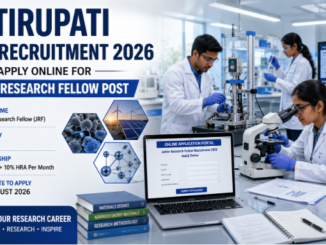 IIT Tirupati JRF Recruitment 2026 notification for Junior Research Fellow online application