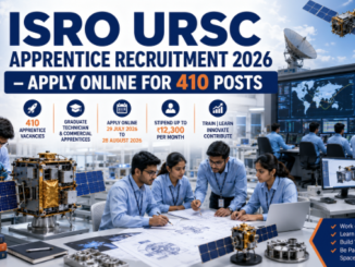 ISRO URSC Apprentice Recruitment 2026 featuring engineering apprentices and space technology training