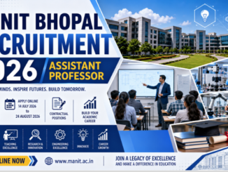 MANIT Bhopal Assistant Professor Recruitment 2026 notification for 31 faculty vacancies.