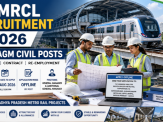MPMRCL Recruitment 2026 notification for General Manager and Additional General Manager Civil posts