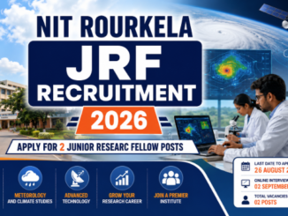 NIT Rourkela Junior Research Fellow Recruitment 2026 notification with eligibility, salary and application details