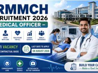 PRMMCH Medical Officer Recruitment 2026 notification for one contractual Medical Officer vacancy.