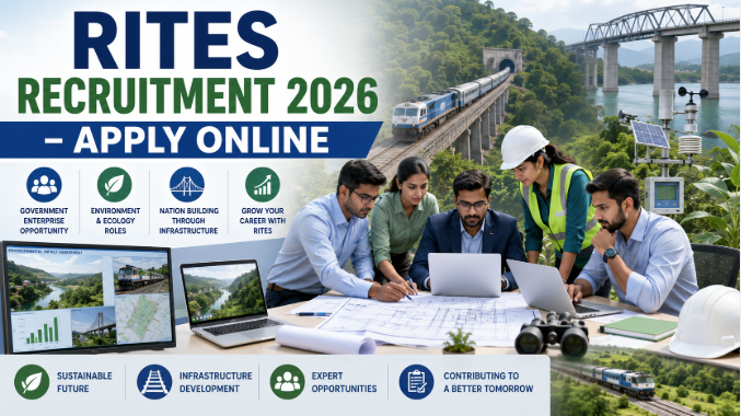 RITES Recruitment 2026 Featured Image RITES Recruitment 2026 featuring Manager and Assistant Manager environment recruitment opportunities