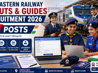 RRC Eastern Railway Scouts & Guides Recruitment 2026 notification for 15 Group C and Group D posts