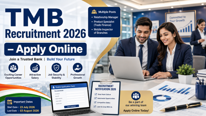 TMB Recruitment 2026 Official Notification TMB Recruitment 2026 notification for Relationship Manager and Product Specialist posts
