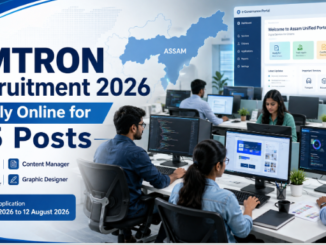 AMTRON Recruitment 2026 notification showing 15 vacancies for Developer, Content Manager, Database Administrator and Graphic Designer posts.