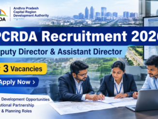 APCRDA Recruitment 2026 banner for Deputy Director and Assistant Director vacancies