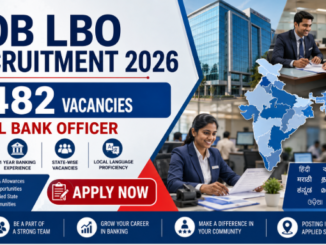 BOB LBO Recruitment 2026 banner showing Local Bank Officer vacancies and Apply Now details