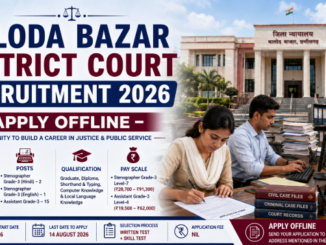 Baloda Bazar District Court Recruitment 2026 notification for Stenographer Grade-3 and Assistant Grade-3 offline application