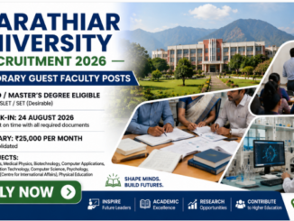 Bharathiar University Guest Faculty Recruitment 2026 walk-in interview for 9 posts