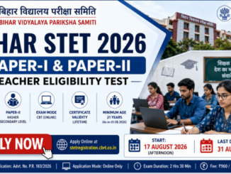 Bihar STET 2026 notification for Paper-I and Paper-II teacher eligibility exam