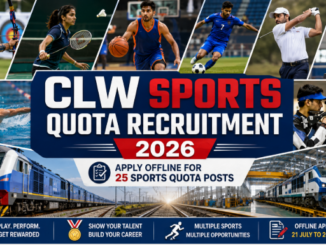CLW Sports Quota Recruitment 2026 featuring Indian railway sportspersons in athletics and sports trial selection