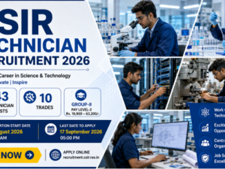 CSIR Technician Recruitment 2026 banner showing technical trades, vacancies and online application