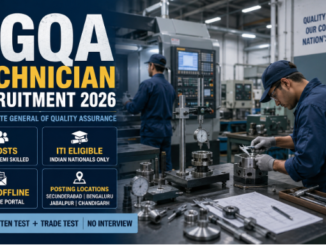 DGQA Technician Recruitment 2026 for 14 Skilled and Semi Skilled Group C government posts