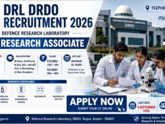 DRL DRDO Recruitment 2026 for Junior Research Fellow and Research Associate posts