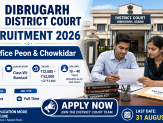 Dibrugarh District Court Recruitment 2026 for Office Peon and Chowkidar posts
