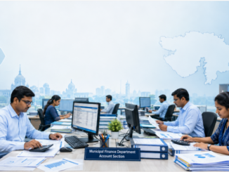 GSSSB Municipal Accountant Recruitment 2026 notification showing 82 vacancies, eligibility, salary, and apply online details.