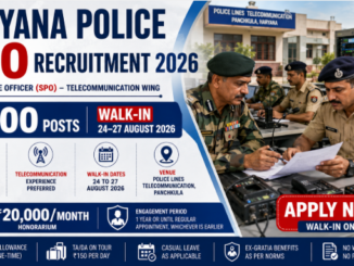 Haryana Police SPO Recruitment 2026 banner showing 400 Special Police Officer walk-in posts