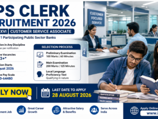 IBPS Clerk Recruitment 2026 notification with application details and Apply Now information