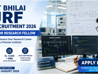 IIT Bhilai Junior Research Fellow Recruitment 2026 notification with Apply Now