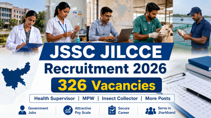 JSSC JILCCE Recruitment 2026 Jobs JSSC JILCCE Recruitment 2026 for Health Supervisor, MPW and other Jharkhand government posts