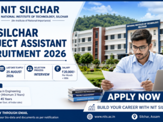 NIT Silchar Project Assistant Recruitment 2026 vacancy and application details