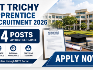 NIT Trichy Apprentice Recruitment 2026 notification for 24 trainee posts with apply now