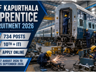 RCF Kapurthala Apprentice Recruitment 2026 for 734 Railway Act Apprentice vacancies