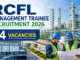 RCFL Management Trainee Recruitment 2026 notification announcing 94 vacancies across multiple engineering and management disciplines.