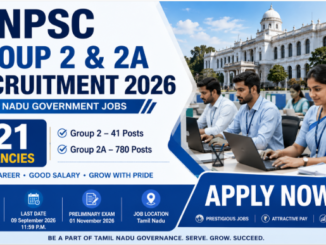 TNPSC Group 2 Recruitment 2026 banner showing 821 government job vacancies in Tamil Nadu