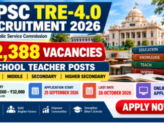 BPSC TRE 4.0 Recruitment 2026 banner for 32,388 School Teacher vacancies