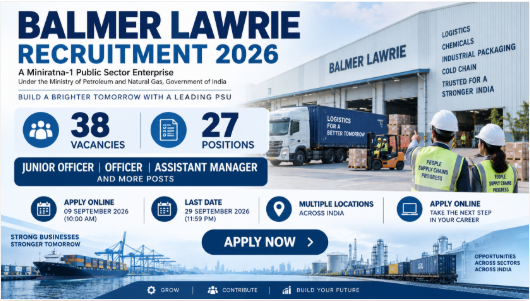 Balmer Lawrie Recruitment 2026 Jobs