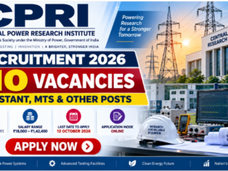 CPRI Recruitment 2026 banner showing 110 Assistant, MTS and technical vacancies