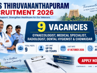 ECHS Thiruvananthapuram Recruitment 2026 for Radiologist, Gynaecologist and other posts