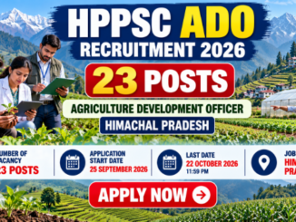 HPPSC ADO Recruitment 2026 banner for 23 Agriculture Development Officer posts