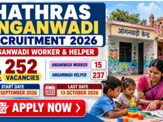Hathras Anganwadi Recruitment 2026 for 252 Worker and Helper vacancies in Uttar Pradesh