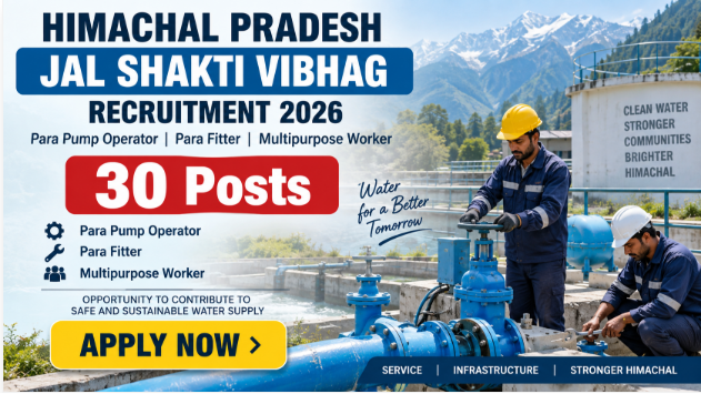Jal Shakti Vibhag Recruitment 2026 Apply Now Himachal Pradesh Jal Shakti Vibhag Recruitment 2026 for technical and worker posts Apply Now