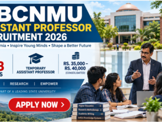 KBCNMU Assistant Professor Recruitment 2026 with 138 temporary teaching vacancies