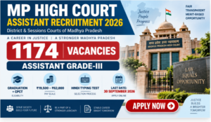 MP High Court Assistant Recruitment 2026 for 1174 Grade-III posts and online applications