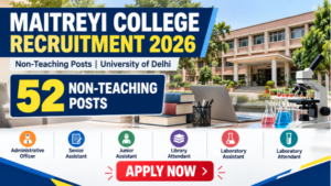 Maitreyi College Non-Teaching Recruitment 2026 for 52 vacancies with Apply Now information