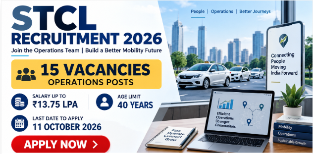 STCL Recruitment 2026 Operations Jobs STCL Recruitment 2026 for 15 Executive and Operations vacancies with salary details